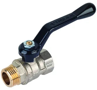 Tiemme - Valvola A Sfera Acqua Maschio/Femmina 3/8" Con Leva Nera