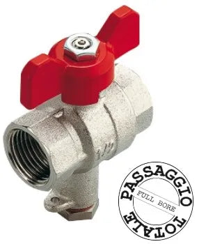 Tiemme - Valvola/Arresto A Sfera 1/2" Femmina/Femmina Con Attacco Sonda Temperatura