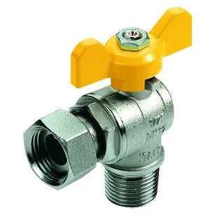 Tiemme - Valvola/Arresto Gas A Squadra Maschio 3/4" Con Girello 3/4" Iso7/En10226