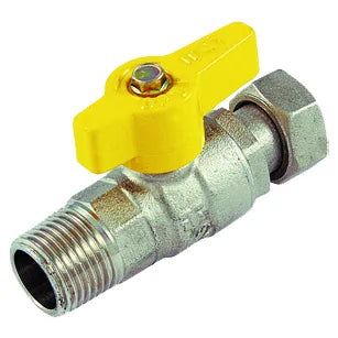 Tiemme - Valvola/Arresto A Sfera Gas Diritta 1/2" Con Girello