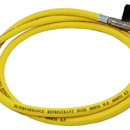 Wigam - Tubo Flessibile 150 Cm Con Rubinetto Gas R407 - Colore: Giallo