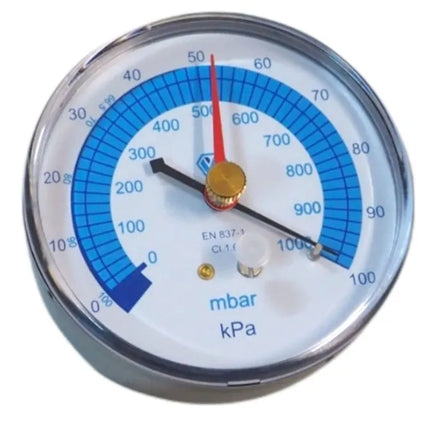 Wigam - Vacuometro Ø80 Con Attacco Posteriore 1/8" Per Condizionamento