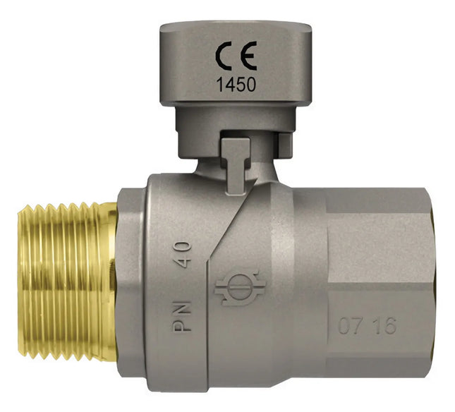 Fiv - Valvola Gas Diritta 1/2" Con Cappuccio Di Sicurezza Piombabile