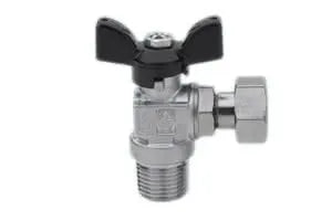 Arresto A Squadro A Farfalla 1/2" Maschio Con Girello 1/2"