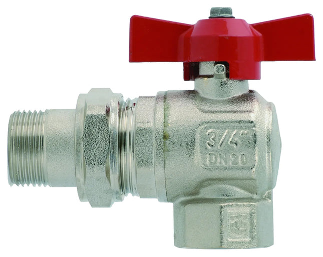 Itap - Valvola Sfera A Squadra Con Bocchettone 1" Passaggio Totale - Dn 25 - Pn40