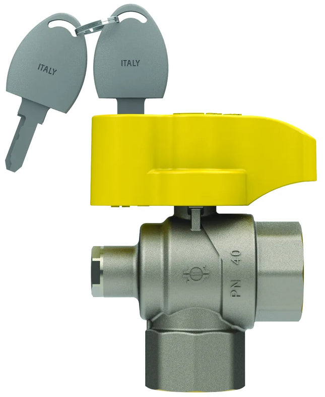 Fiv - Valvola Gas Squadra 3/4" Femmina/Femmina Con Presa Di Pressione E Chiave