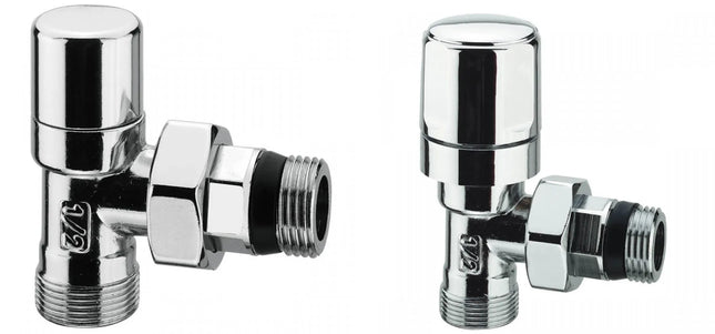 Arteclima - Valvola Termo + Detentore 1/2" A Squadra Per Rame/Multistrato - Colore: Cromo lucido