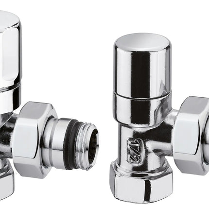 Arteclima - Valvola Termo + Detentore 1/2" A Squadra Attacco Ferro - Colore: Cromo