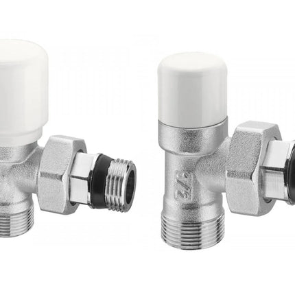 Arteclima - Valvola manuale + detentore da 1/2" attacchi a squadra per tubi in rame/multistrato - Colore: Cromo