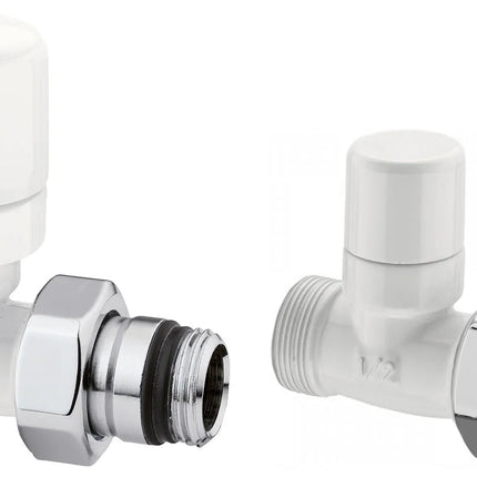 Arteclima - Valvola Termo + Detentore 1/2" Diritti Per Rame/Multistrato - Colore: Bianco