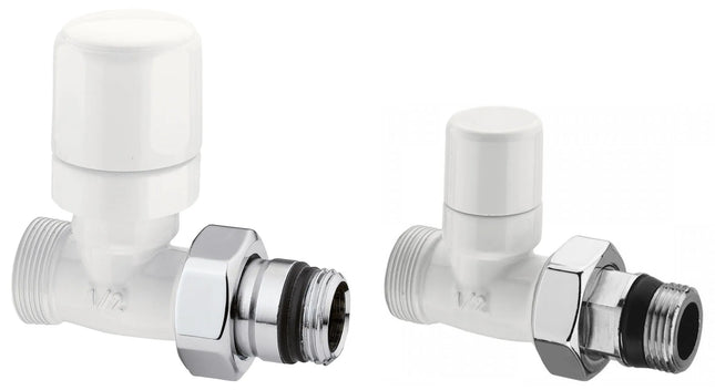 Arteclima - Valvola Termo + Detentore 3/8" Diritti Per Rame/Multistrato - Colore: Bianco