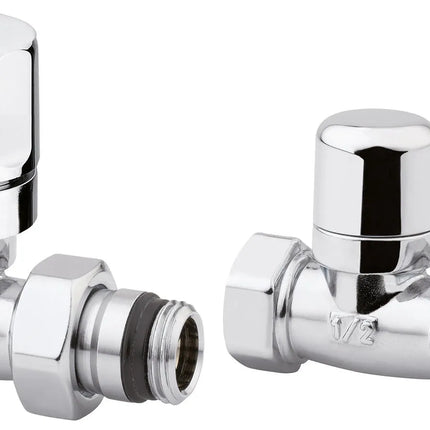 Arteclima - Valvola Termo + Detentore 1/2" Diritti Attacco Ferro - Colore: Cromo