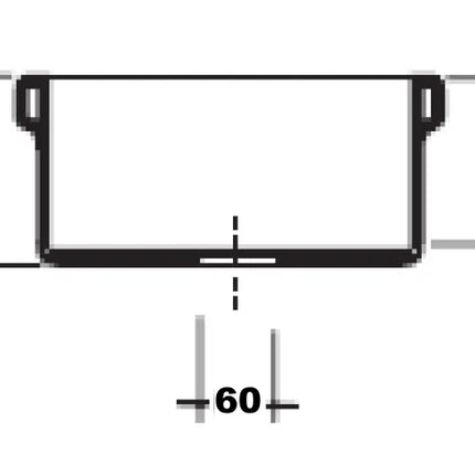 Vasca A Canale 120X45 Cm In Porcellana Bianco