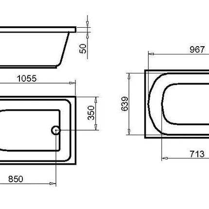 Vasca In Vetroresina 105x70 Cm con seduta