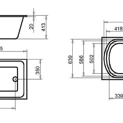 Vasca In Vetroresina 105x70 Cm con seduta