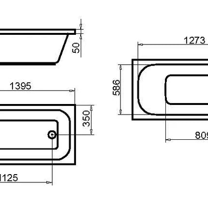Vasca In Vetroresina 140X70 Cm