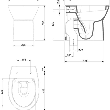 Vaso A Pavimento Easy Compact Bianco