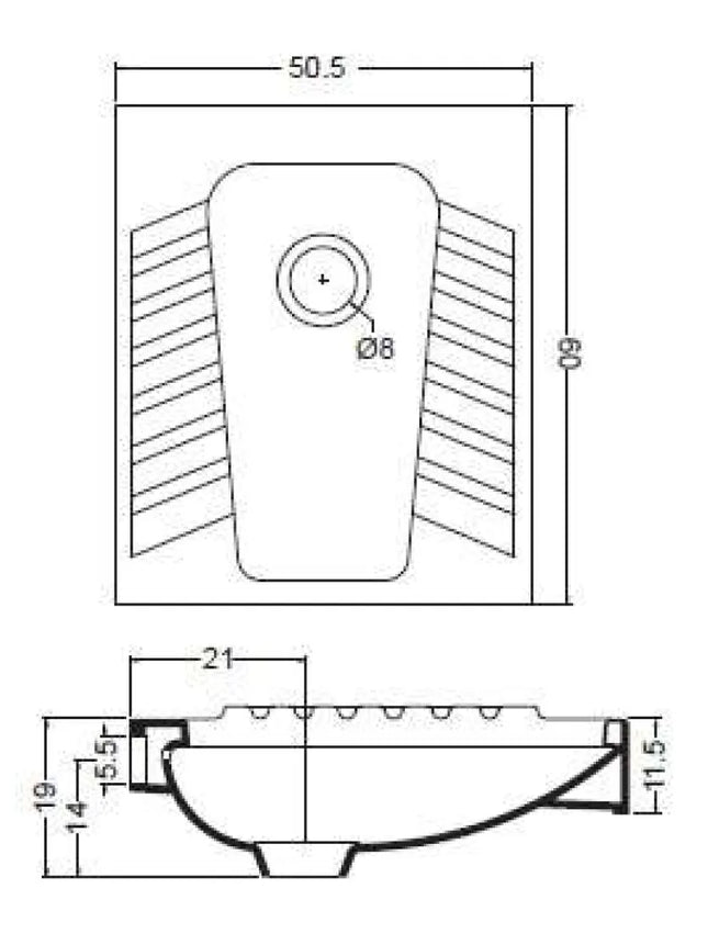 Vaso Alla Turca A Pavimento In Porcellana