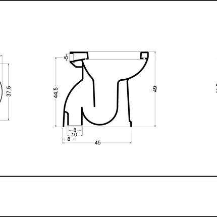 Vaso-Bidet Anziani Scarico A Terra