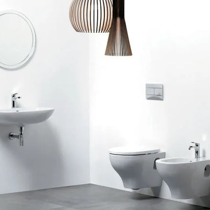 Azzurra - Bidet Filo Parete Porcellana Bianco - Serie: Pratica