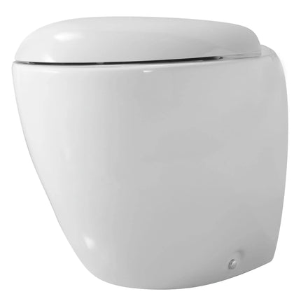 Azzurra - Vaso Filo Parete Porcellana Bianco - Serie: Clas Plus (Senza Coprivaso)