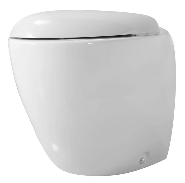 Azzurra - Vaso Filo Parete Porcellana Bianco - Serie: Clas Plus (Senza Coprivaso)