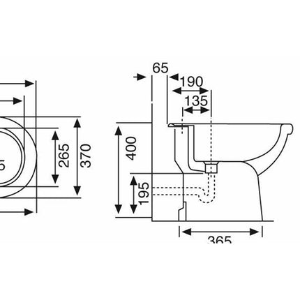 Azzurra - Bidet Monoforo Porcellana Bianco - Serie: Elios