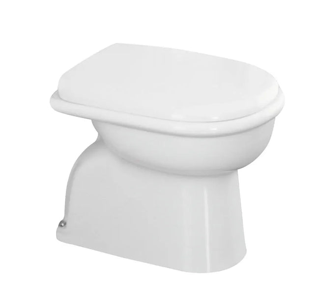 Azzurra - Vaso scarico a pavimento in ceramica bianco - Serie: Elios (senza copriwater)