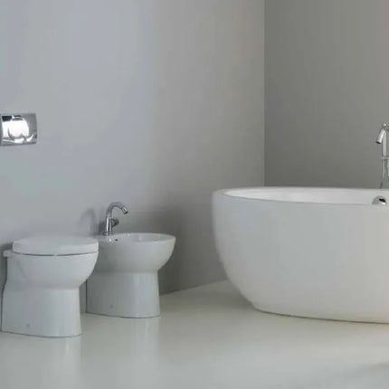 Azzurra - Bidet Filo Parete Porcellana Bianco - Serie: Full 48