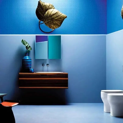 Azzurra - Vaso Filo Parete Porcellana Bianco - Serie: Glaze (Senza Coprivaso)