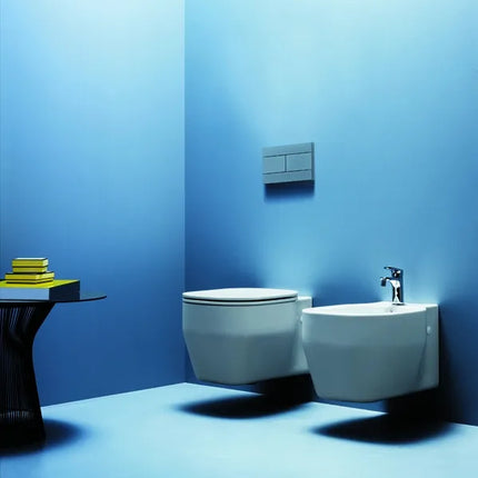 Azzurra - Vaso Filo Parete Porcellana Bianco - Serie: Glaze (Senza Coprivaso)