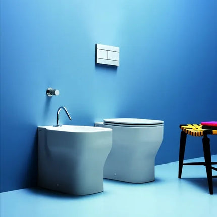 Azzurra - Vaso Filo Parete Porcellana Bianco - Serie: Glaze (Senza Coprivaso)