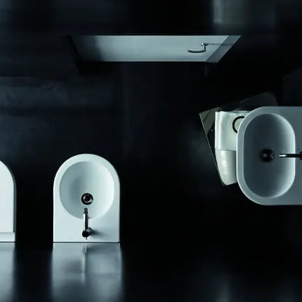 Azzurra - Bidet Filo Parete Porcellana Bianco - Serie: Nuvola