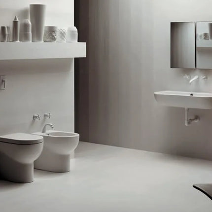 Azzurra - Bidet Filo Parete Porcellana Bianco - Serie: Nuvola