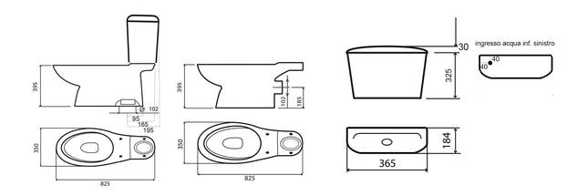 Roca - Cassetta Monoblocco in cercamica Bianco - Serie: Fayans Set 1 (Solo Cassetta)