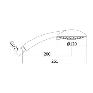 Zdoc076 Doccetta 4Getti Prestige Ø120 Abs Cromato
