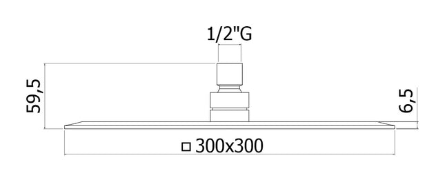 Paffoni - Soffione Quadro 300X300 Zanzibar Non Ispezionabile In Metallo Anticalcare Ultrapiatto
